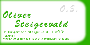 oliver steigervald business card